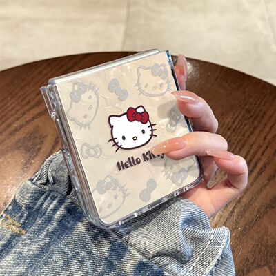 适用三星zflip7手机壳新款蝴蝶结猫咪zflip6折叠galaxy男女款小众