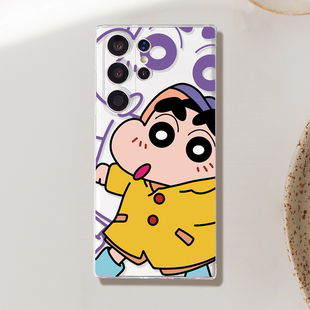 S21透明Note20 A54软可爱 S22 蜡笔小新三星S24Ultra手机壳S23