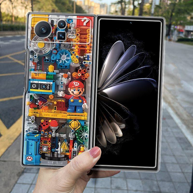 积木马里奥适用小米mixfold4/3手机壳mixfold2折叠翻盖屏MIXFLIP