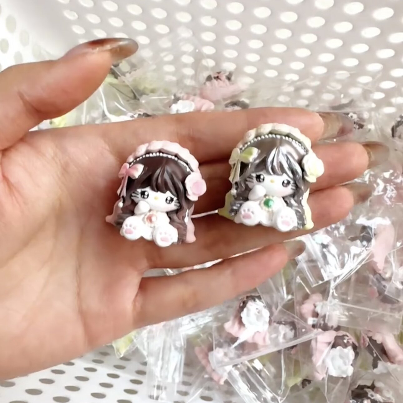 thumbnail for [DIY shop of iron pillars] exquisite and cute Kitty pu doll accessories decoration materials