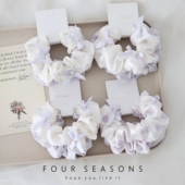 紫色系碎花大肠发圈甜美简约百搭春夏发绳少女心发饰头饰皮筋头绳