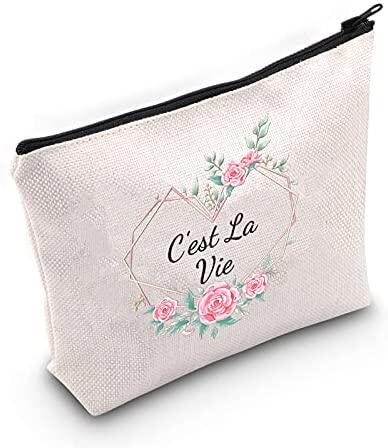 levlo paris lover gift cest la vie makeup bags funny french