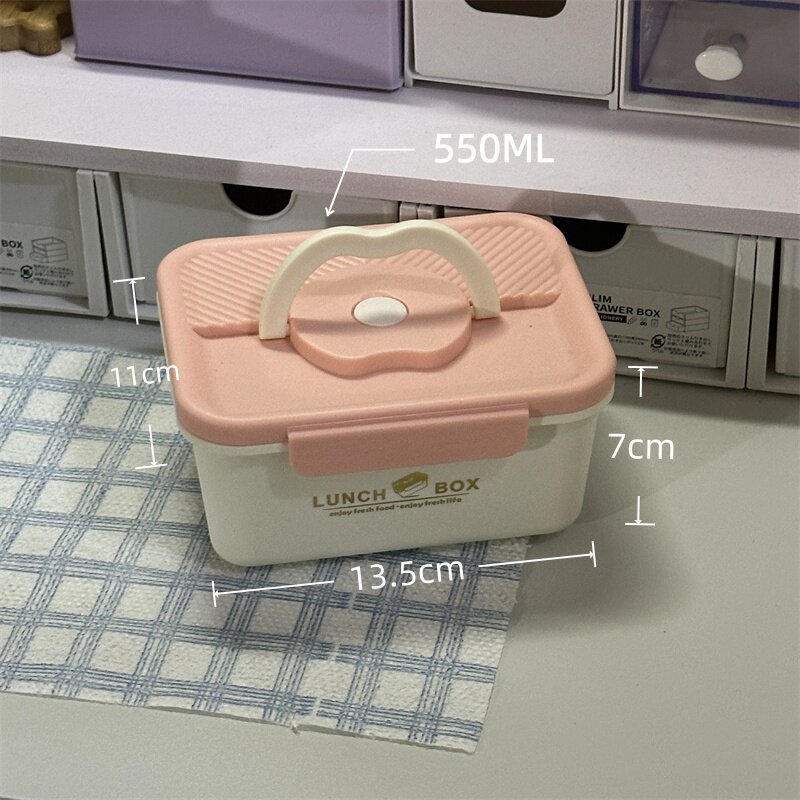 肉粉色少女心304不锈钢保鲜盒饭盒可微波炉加热便当盒上班族学生