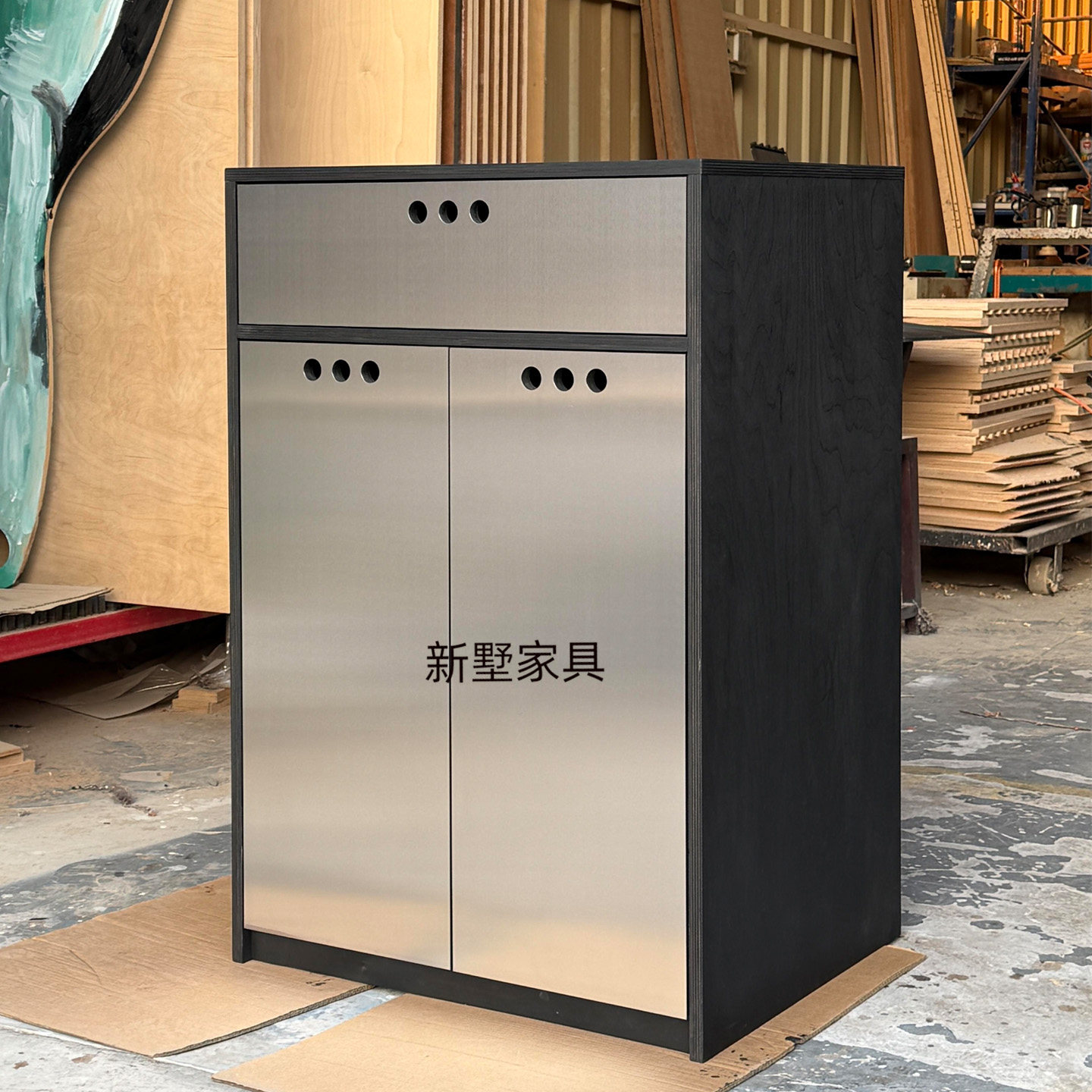 工业风办公茶水柜公司员工水吧台餐边柜家用客厅储物柜厨房收纳柜