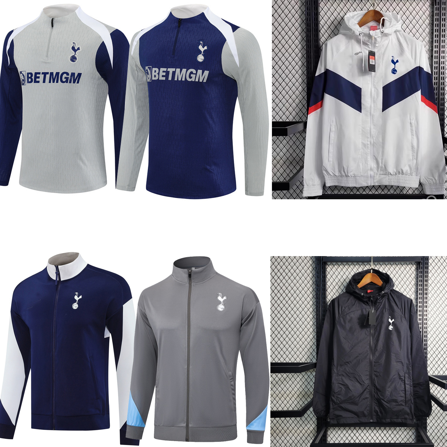 2526热刺训练服长袖球衣背心成人儿童足球风衣出场外套夹克队服