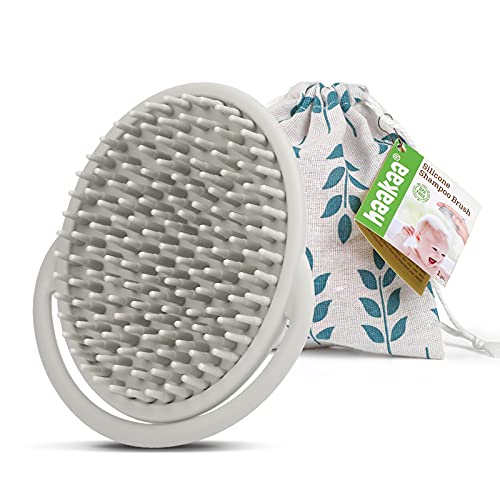 haakaa Silicone Shampoo Brush- Soft Cradle Cap Brush Comb|