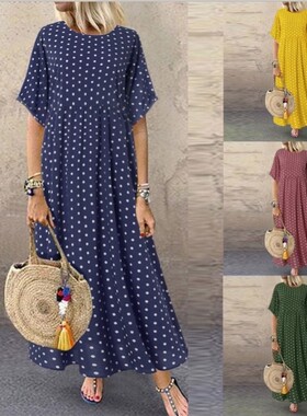 new summer plus size women's loose dress宽松长裙女