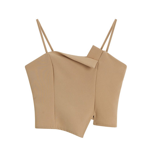 外搭马甲不对称吊带背心女夏