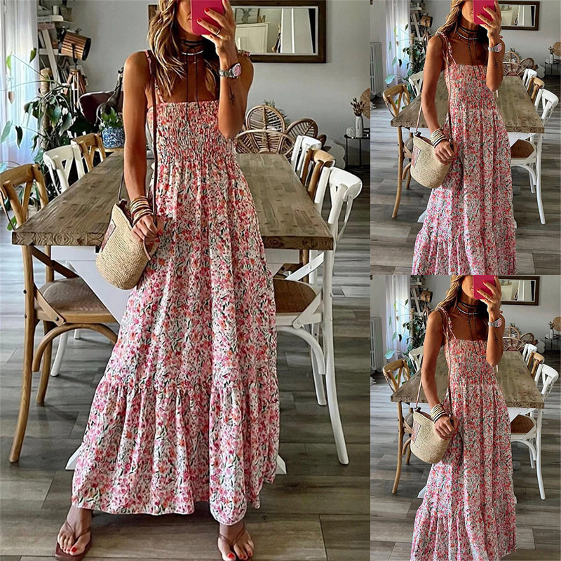 Square Neck Sleeveless Loose Waist Dress方领无袖宽松腰连衣裙