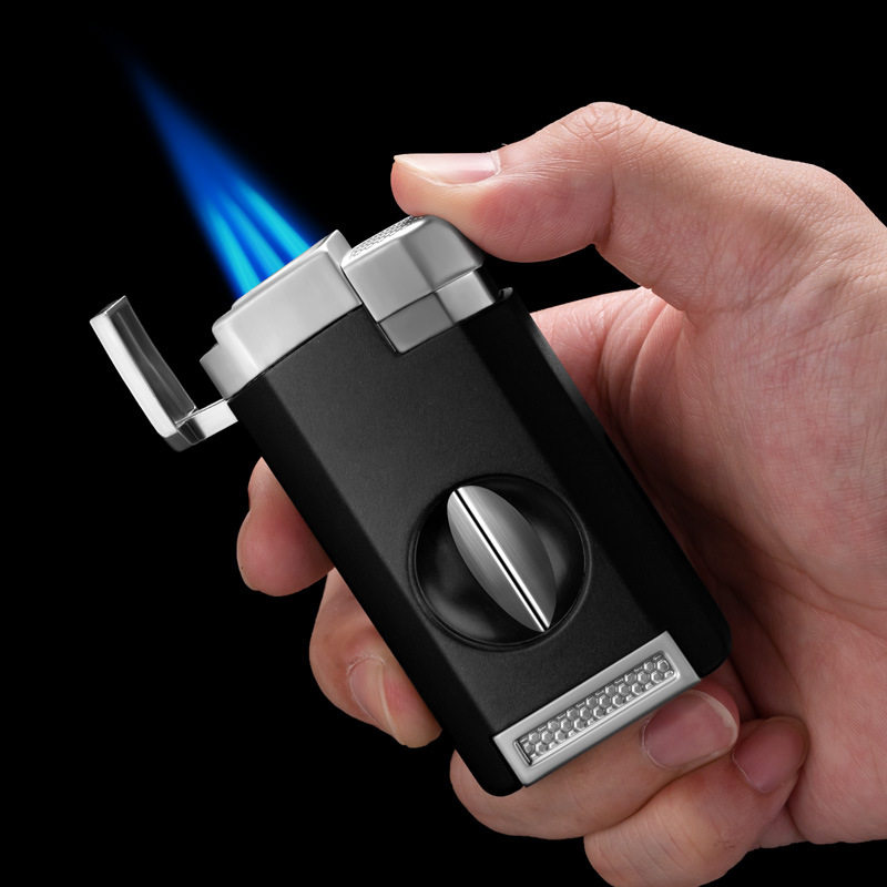 雪茄旅行便携防风直冲多功能礼盒包装CLB-23IX1打火机直销