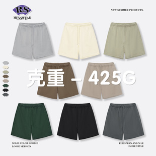 RS男装|425G重磅毛圈男裤短裤ins潮牌FOG卫裤运动休闲短裤男