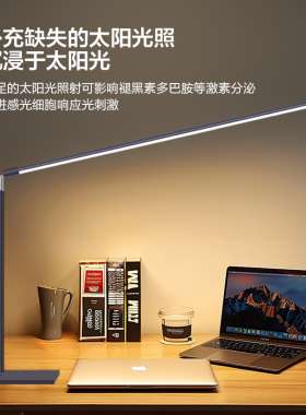 led护眼书桌阅读台灯学习专用高级感工作写作业学生儿童宿舍台风