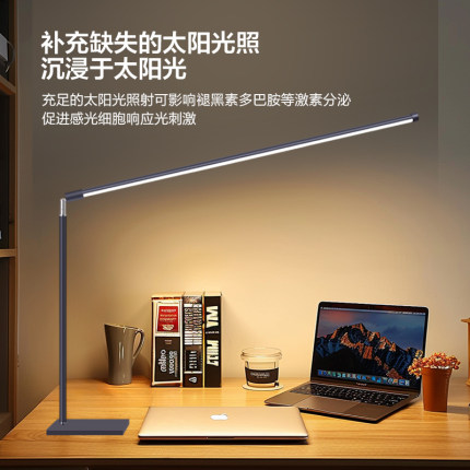 led护眼书桌阅读台灯学习专用高级感工作写作业学生儿童宿舍台风