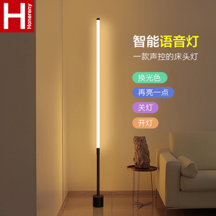 人工智能语音控制声控灯卧室家用小夜灯2024新款 感应灯床头灯台灯