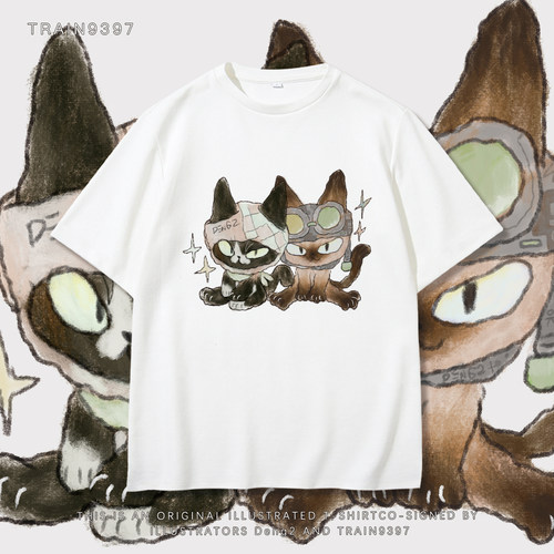 9397号列车正版 Deng2 联名重磅加厚T恤宽松个性防透短袖