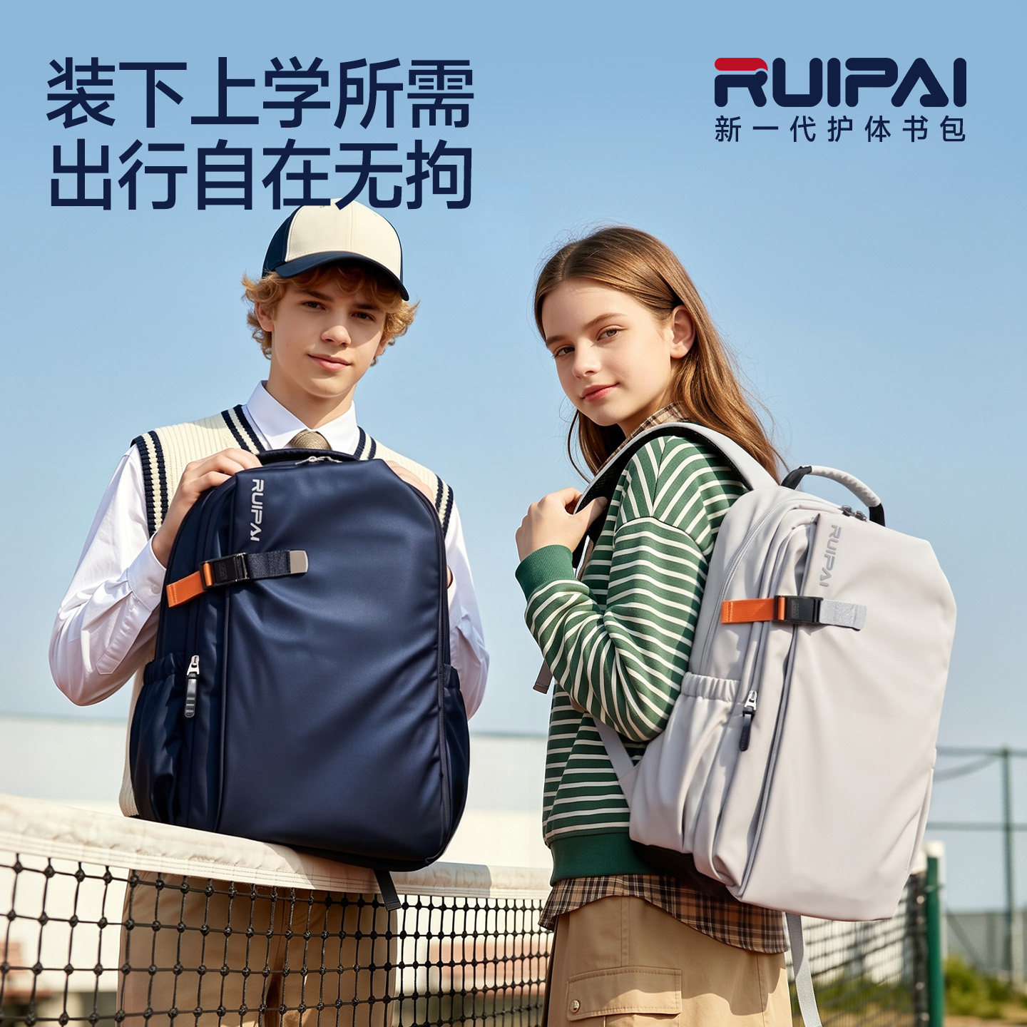 ruipai学生大容量减负扩容书包