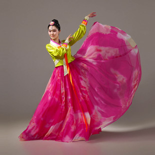 宽版韩服女成人朝鲜服装鲜族服传统韩国古装大长今民族舞蹈演出服