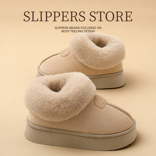 棉拖鞋女款冬季外穿雪地靴女