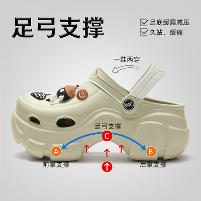 足弓支撑不累脚洞洞鞋女款夏季