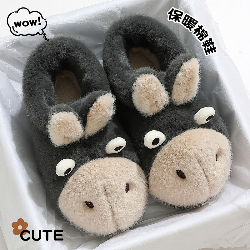 憨憨驴包跟棉鞋男款保暖情侣外穿