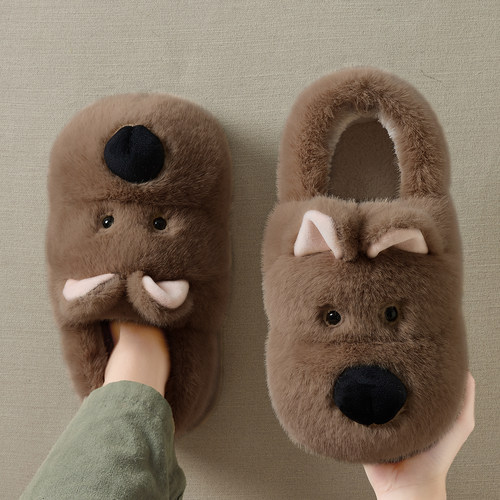 西高地棉拖鞋男士季包跟