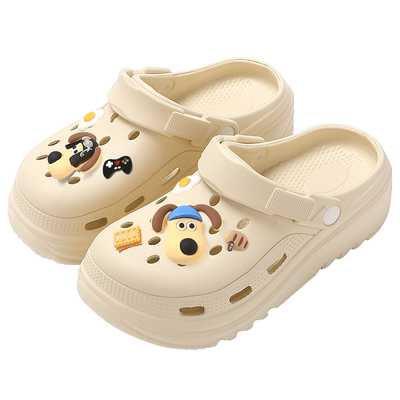 4.5cm厚底防臭洞洞鞋男款外穿