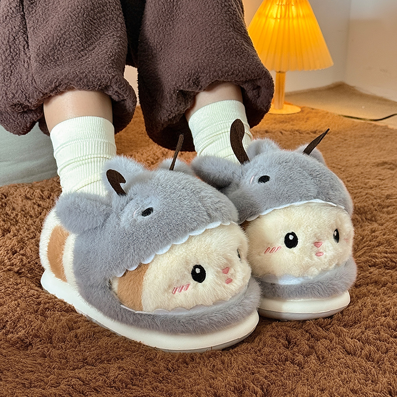 鲨bee棉拖鞋女冬季包跟2025新款