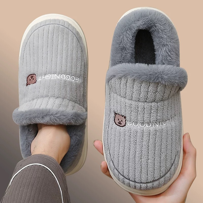 大码棉拖鞋男款冬季外穿包跟棉鞋