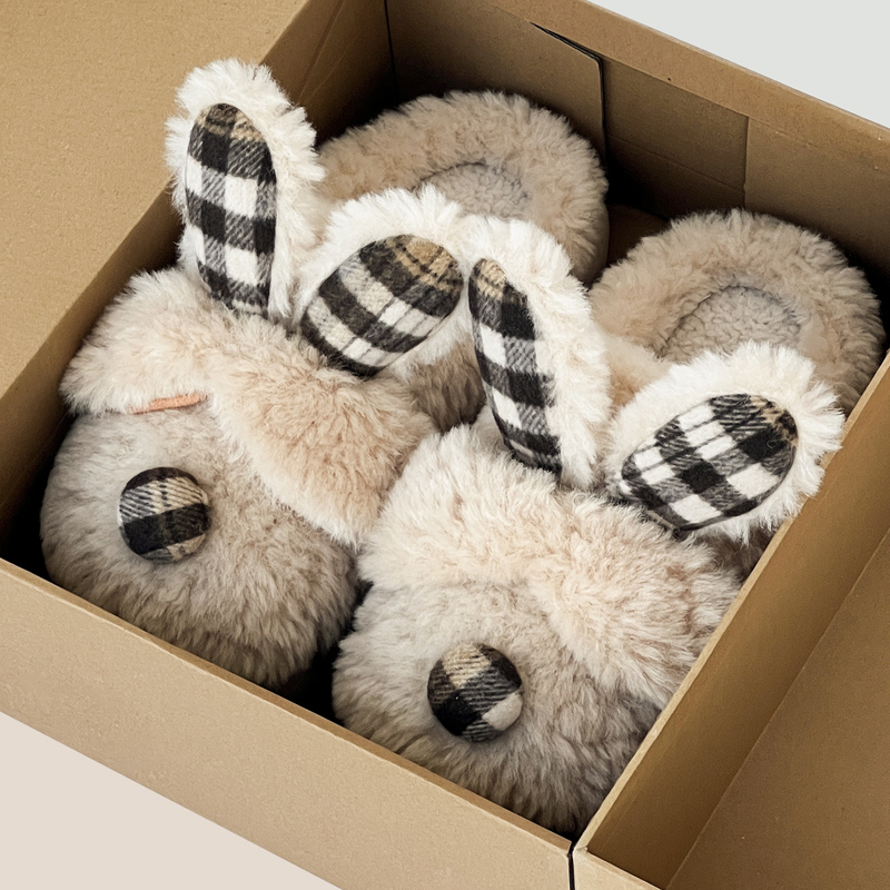 可爱兔子棉拖鞋女25新款冬天保暖