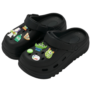 厚底洞洞鞋男款2025新款防滑eva踩屎感半包头沙滩凉拖鞋夏季外穿