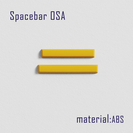 无铭诚品 OSA马尔斯绿增补空格个性定制黄色6.25ABS材质7键帽ABS