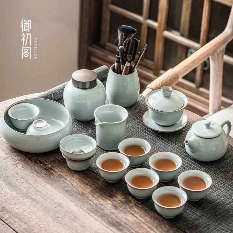 御初阁汝窑年轻人茶具套装2026新款家用泡茶个人专用轻奢高档高端
