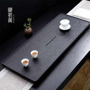 御初阁天然乌金石茶盘2026新款家用轻奢现代高级感办公室茶台石头