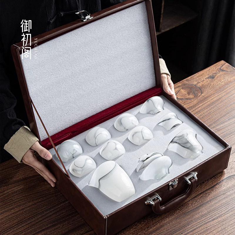 御初阁水墨琉璃茶具功夫陶瓷喝泡茶2026新款家用个人专用送礼盒装,餐饮具,功夫茶具,淘宝优惠券,粉丝福利购,淘宝优惠卷