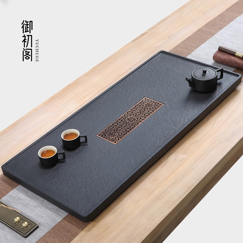 御初阁天然乌金石茶盘2026新款家用喝茶具轻奢现代高级感石头茶台