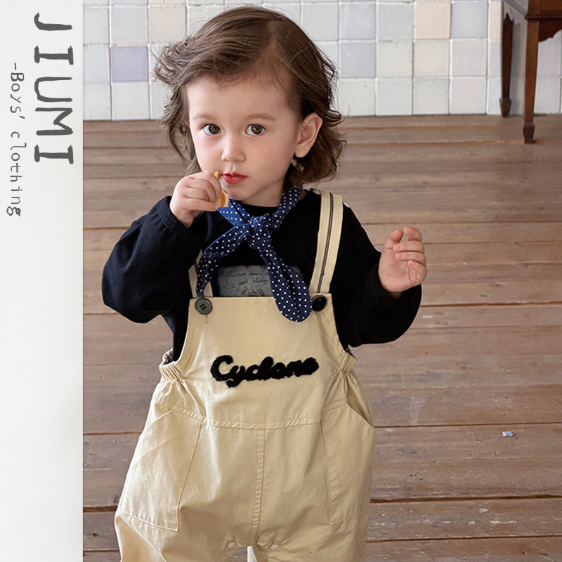 男童春季新款韩版背带裤儿童长袖t恤上衣两件套宝宝时尚洋气套装,童装/婴儿装/亲子装,套装,淘宝优惠券,粉丝福利购,淘宝优惠卷