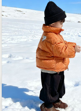 儿童冬季新款立领面包服男童保暖蓬松羽绒服男女童户外短款轻外套