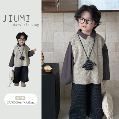 JIUMI原创男童秋冬加厚马甲