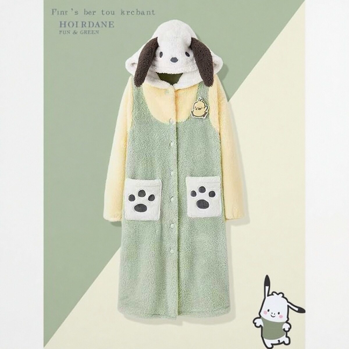 帕恰狗情侣睡袍冬季加绒加厚可爱学生长款珊瑚绒睡衣女秋冬家居服,女士内衣/男士内衣/家居服,睡袍/浴袍,淘宝优惠券,粉丝福利购,淘宝优惠卷