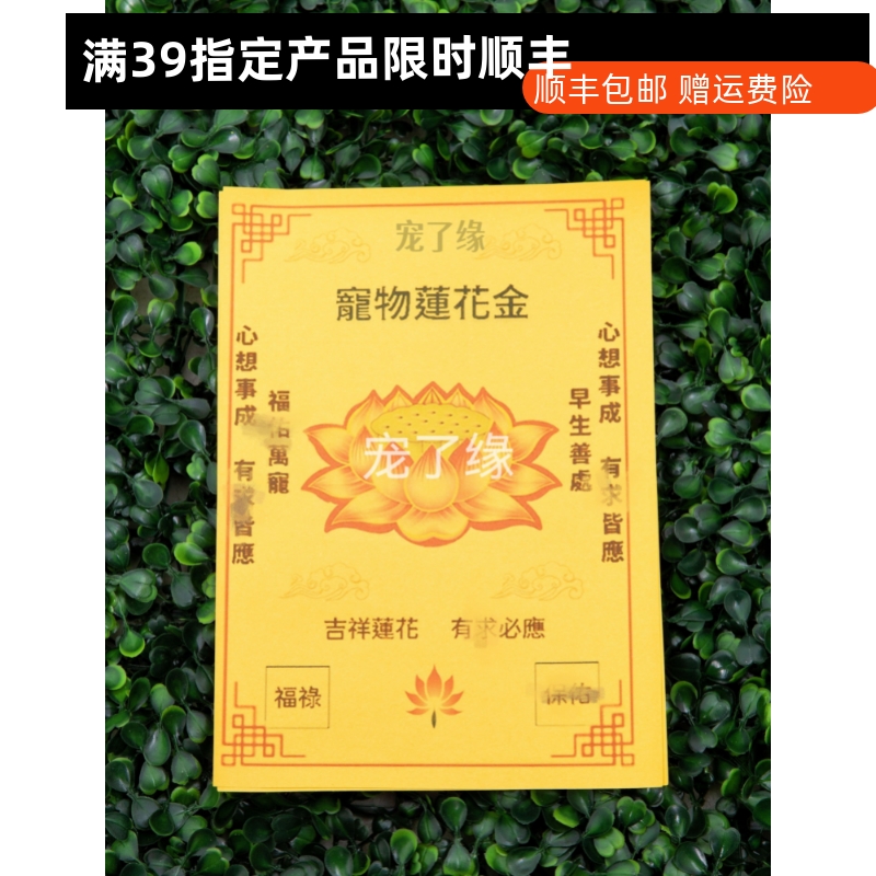 宠物殡葬去世小猫咪狗狗祭祀烧纸动物烧纸钱三七七周年纪念下葬