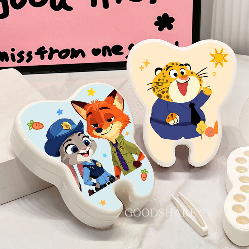 儿童乳牙盒收纳盒男孩女孩可爱疯狂动物城牙齿收藏盒防氧化纪念盒,收纳整理,乳牙收纳盒,淘宝优惠券,粉丝福利购,淘宝优惠卷