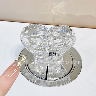 马桶按压器爱心钻石美甲专用辅助按键卫生间通用马桶冲水箱按钮器