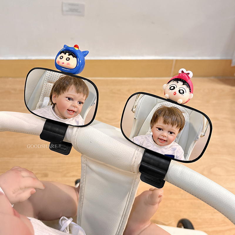 婴儿车后视镜溜娃神器观察宝宝