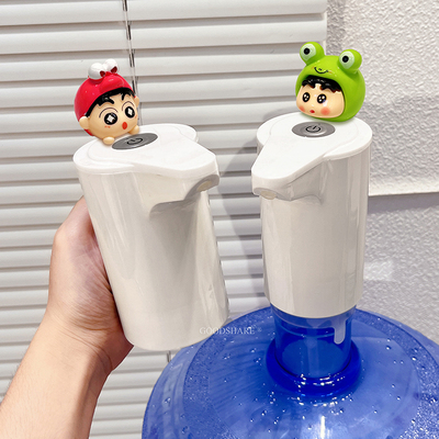 桶装水器电动取水吸水器可爱卡通蜡笔小新按压式自动饮水机抽水泵