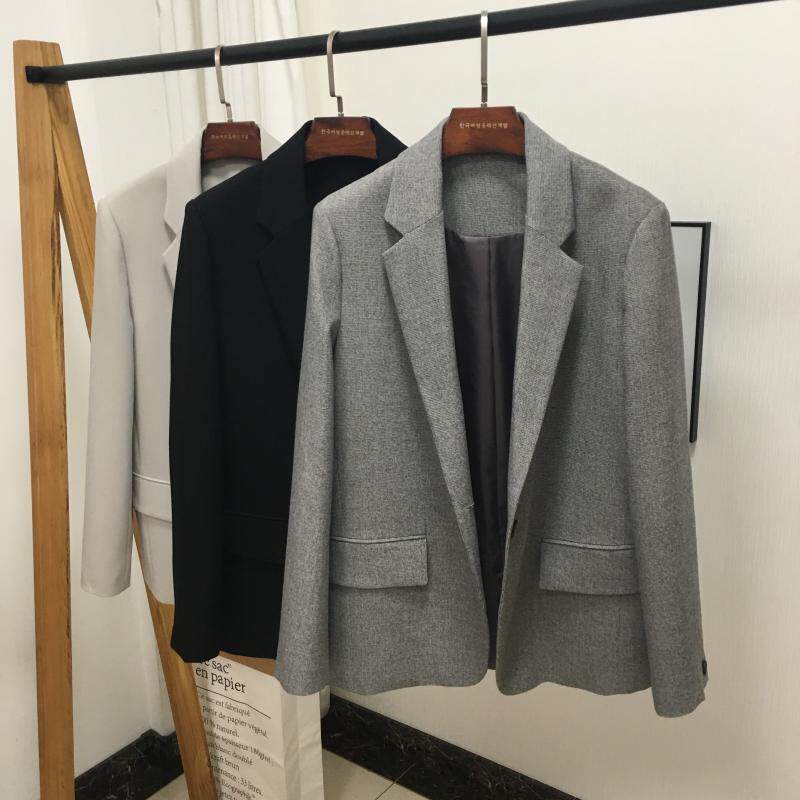 2023春款新品外贸出口韩国原单西装领休闲韩版女士上衣西装外套