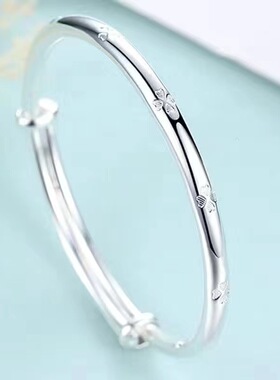 银手镯女镀银手镯送妈妈亲人送女