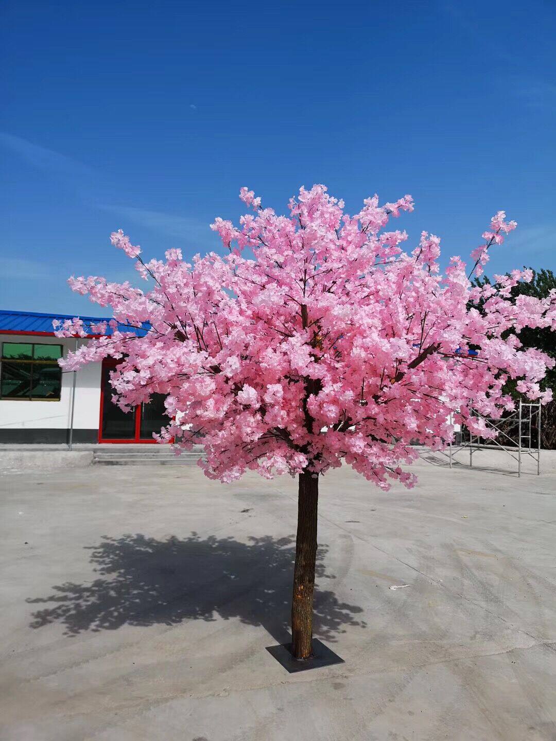 加密仿真樱花花树粉色仿真桃花树婚庆绢花影楼假樱花树装饰拱门落