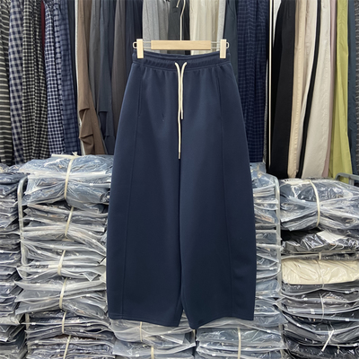 秋冬藏青色运动裤女小个子裤子