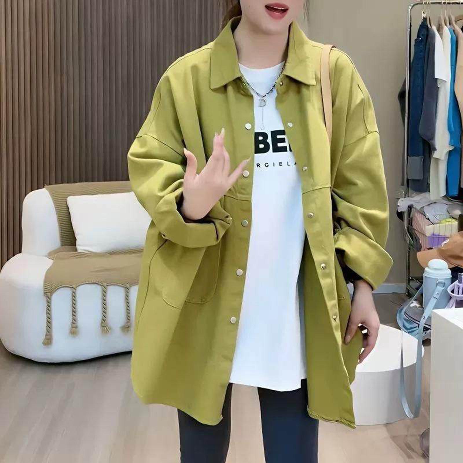 牛仔中长外套休闲百搭