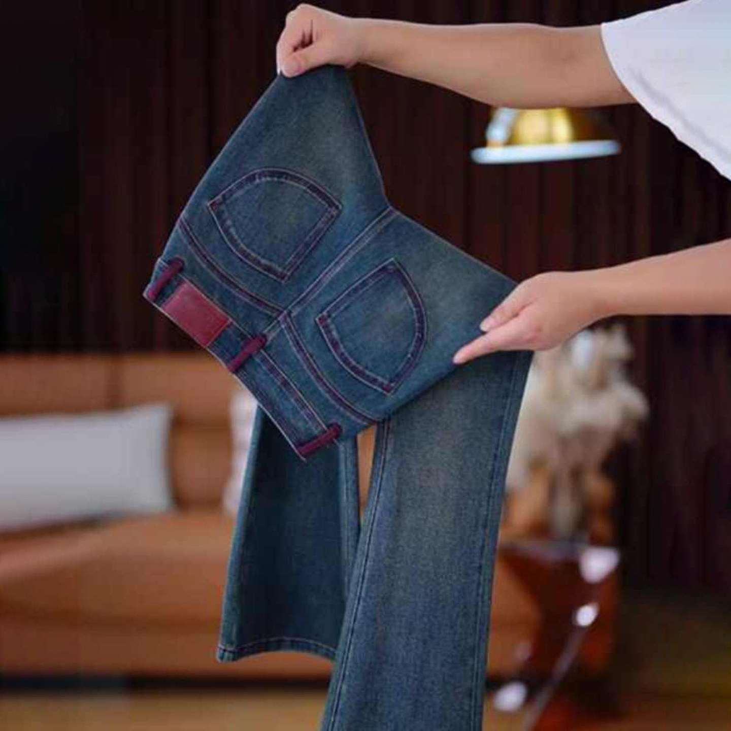 美式微喇牛仔裤女2025新款秋冬小个子穿搭梨型身材高腰显瘦喇叭裤